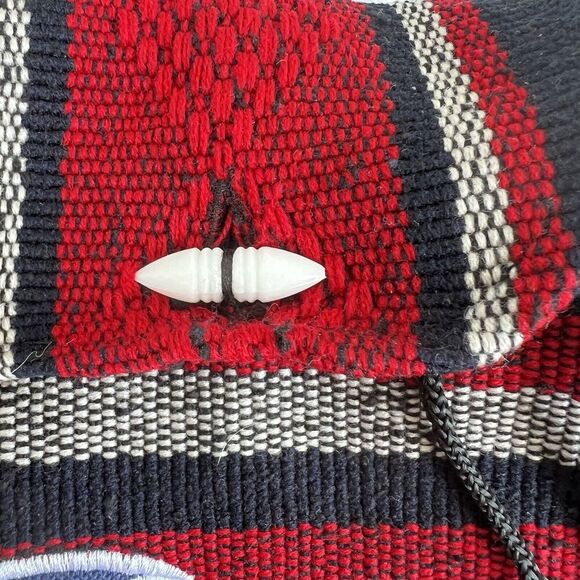 Houston Texans NFL Unisex Mexican Falza Blanket Drawstring Backpack Red / Navy - Picture 4 of 10